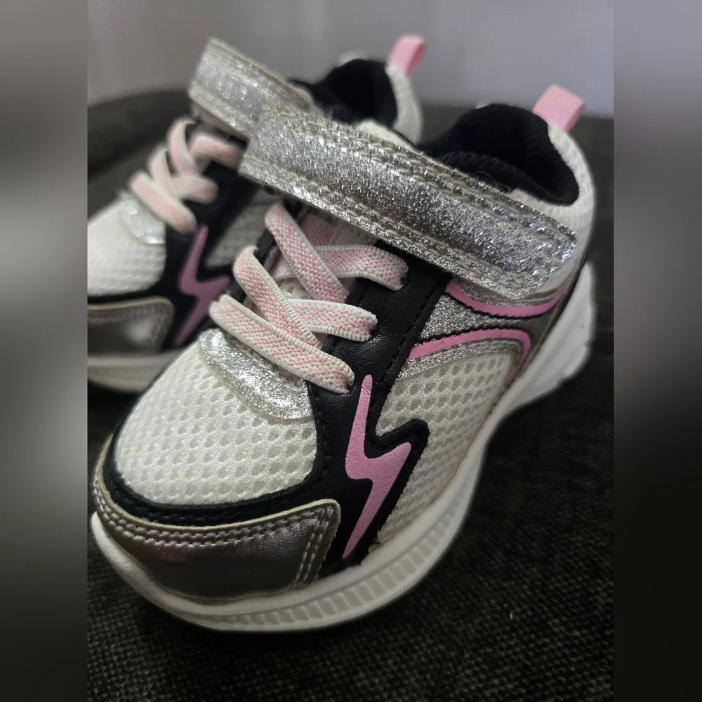 Carter's Silver and Pink Glittery Sneakers